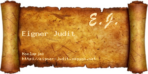 Eigner Judit névjegykártya